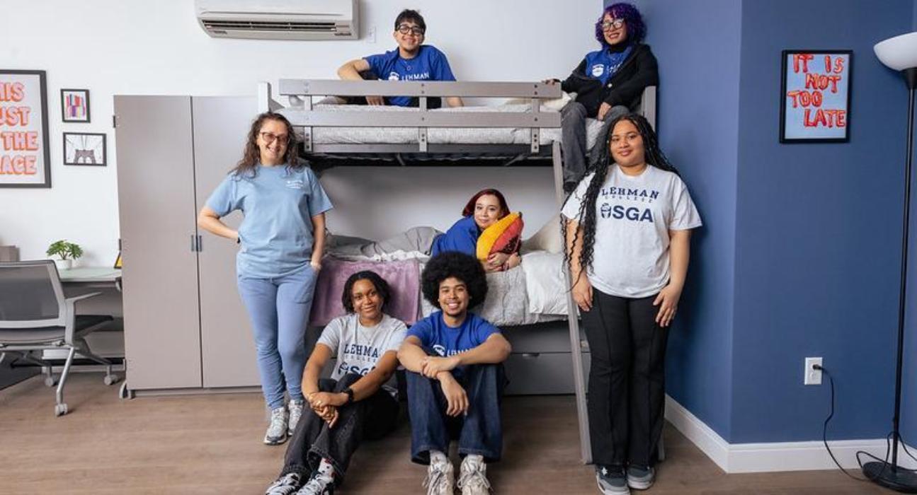 student group shot in their dorm