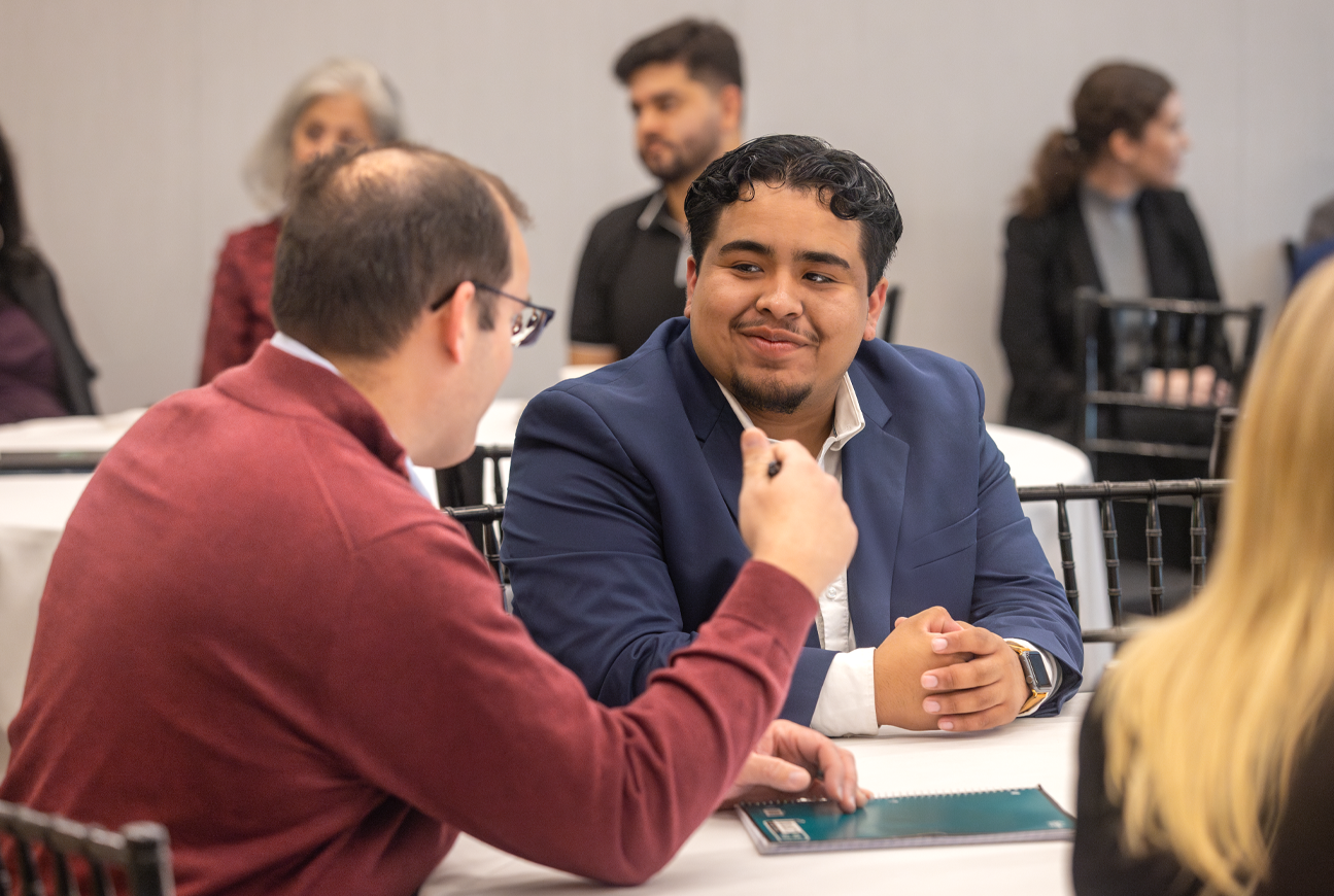 Photo of two individuals in Career fair