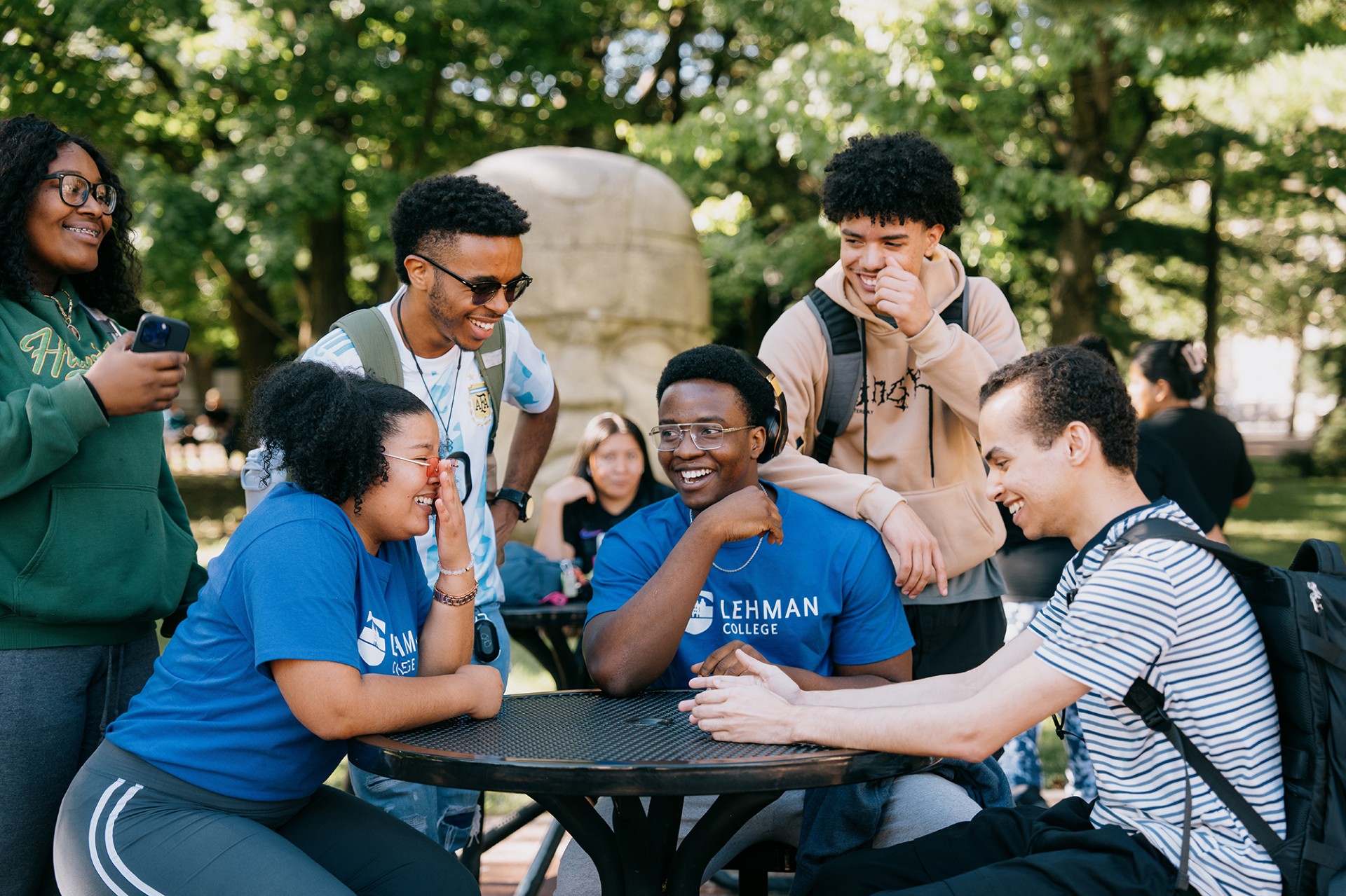 Students gathering together