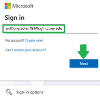 Step 2 - Sign into Outlook in Office 365 on the Browser
