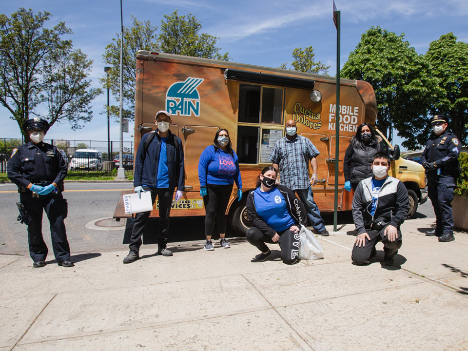 Lehman Alum Moises Belizario 20 Returns to Campus to Serve Hot Meals and a Po