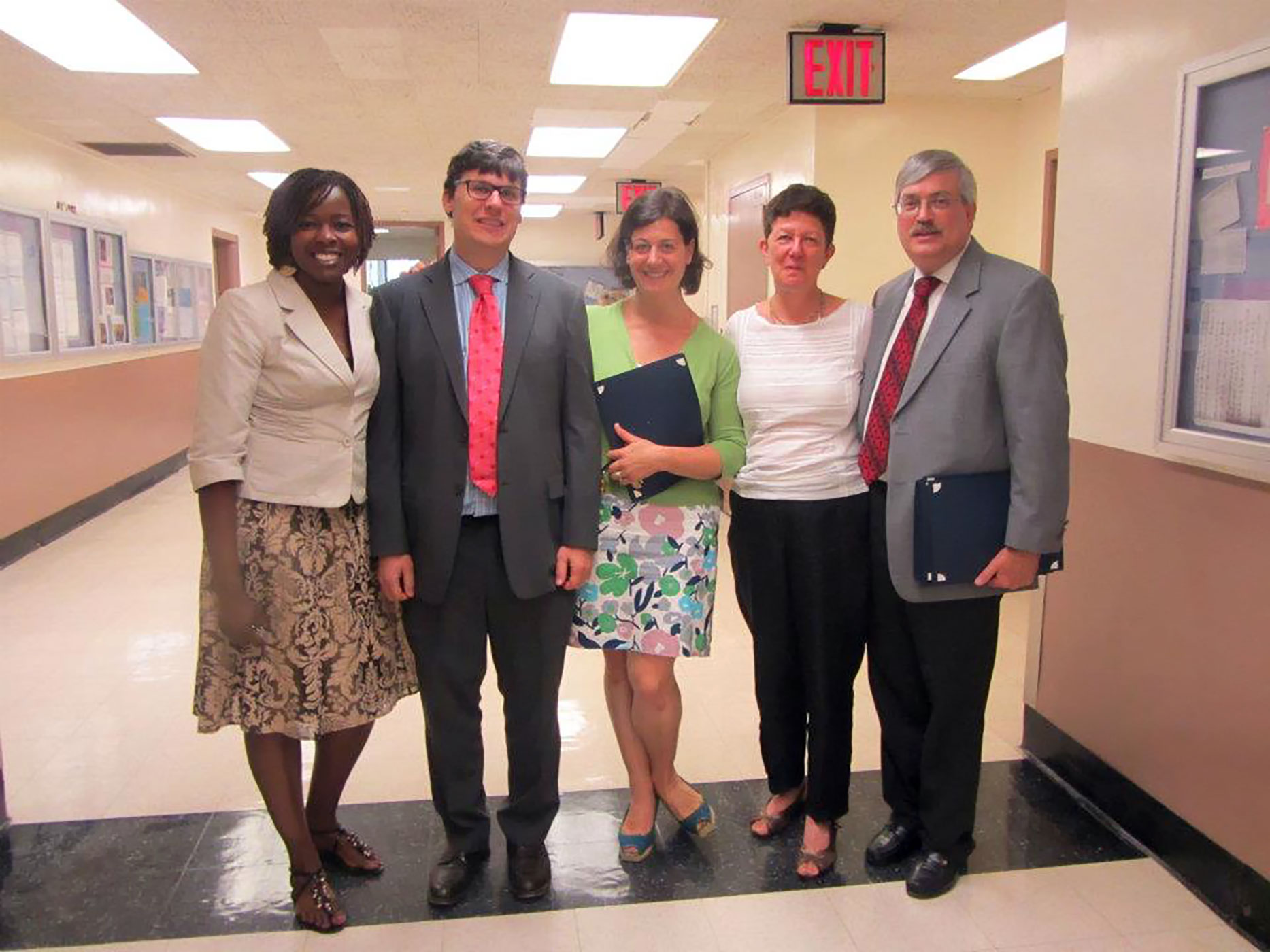 From left to right: Robyn Spencer, William “Chuck” Wooldridge, Cindy Lobel, Dina Le Gall, Duane Tananbaum –all History Department faculty.