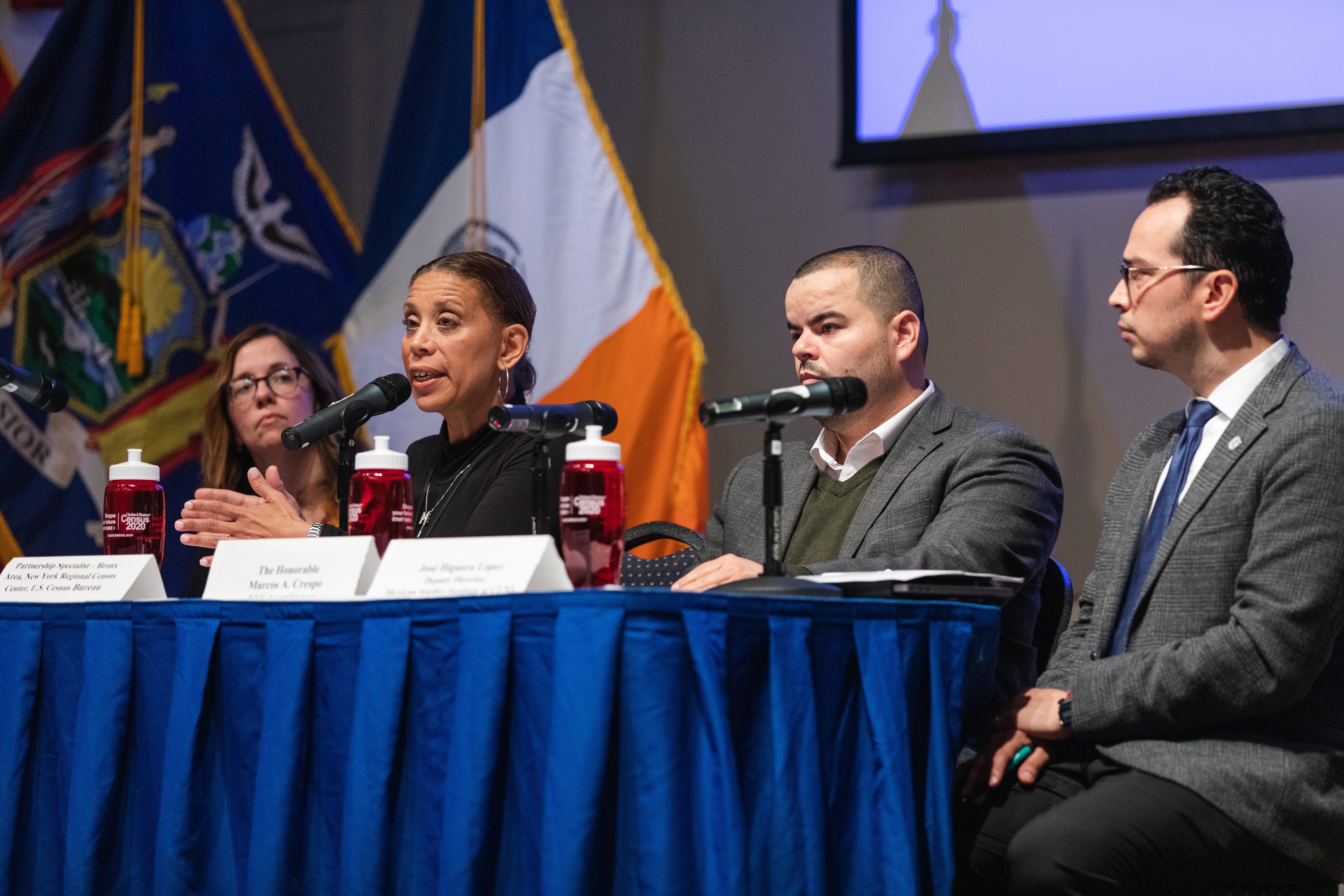 Photo of participants in the "Make the Bronx Count" panel.
