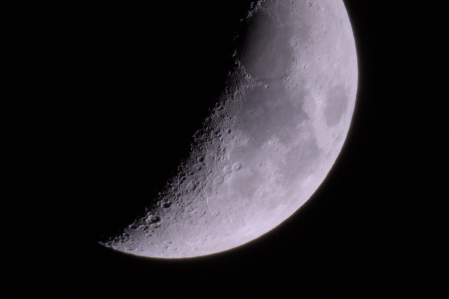 Black and white Photo of The Moon From Above the Quad