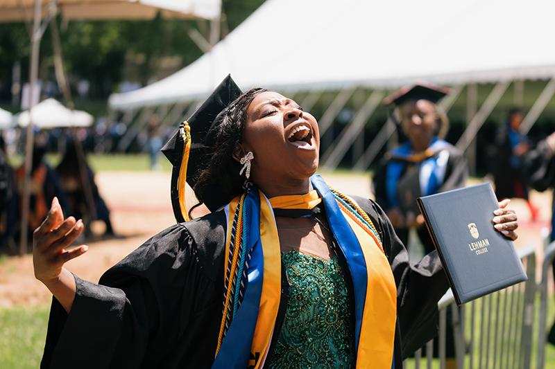 More than 3,400 graduates crossed the stage to receive their diplomas at Lehman's 56th Commencement Ceremony on May 30. (Photo by Brian Hatton)