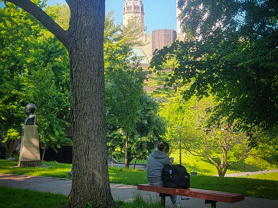 The spring semester winds down on campus as finals have concluded and Commencement approaches.
﻿(Photo by Cristian J. Vasquez, shown cropped)