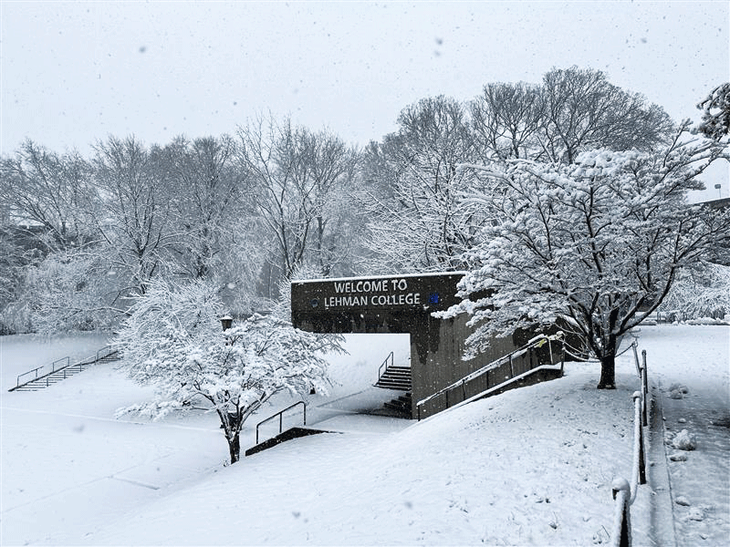 Photo of the Week:  Assistant Director of Public Safety, Lieutenant Alan Orozco, took this snowy photo of the Quad.