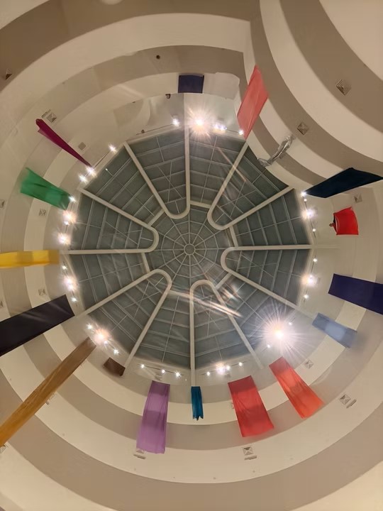 A view of the Guggengheim atrium from the floor