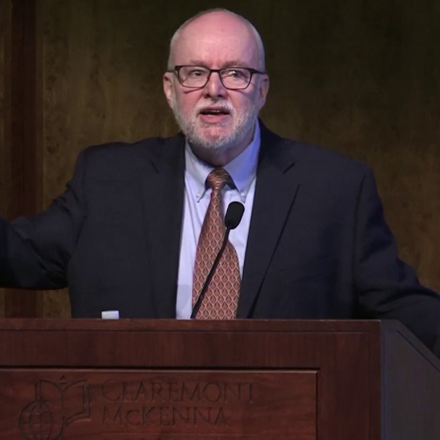 Joseph Dauben at a podium.