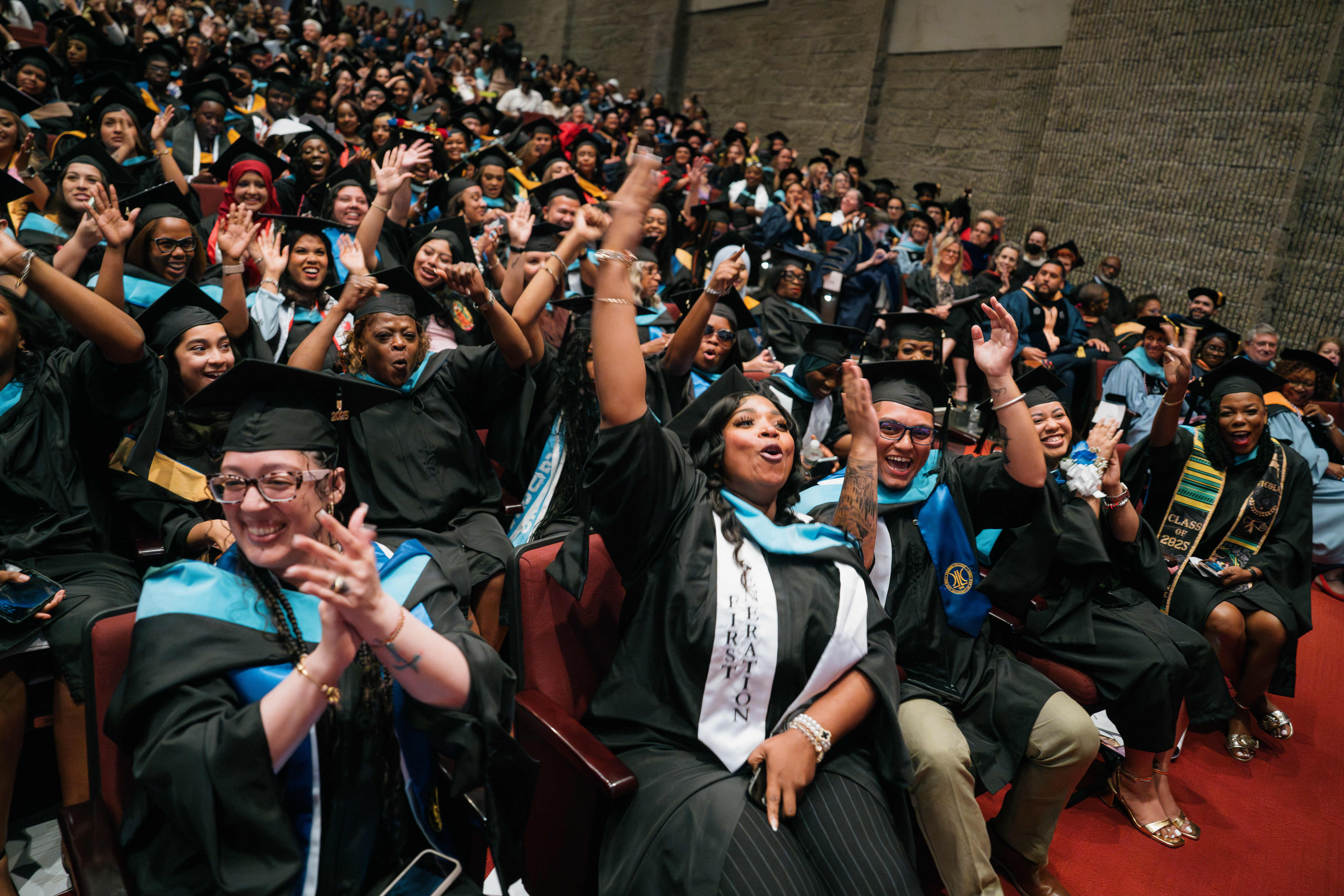 Lehman's first-ever graduate student commencement ceremony was a night of celebration (Photo: Brian Hatton)