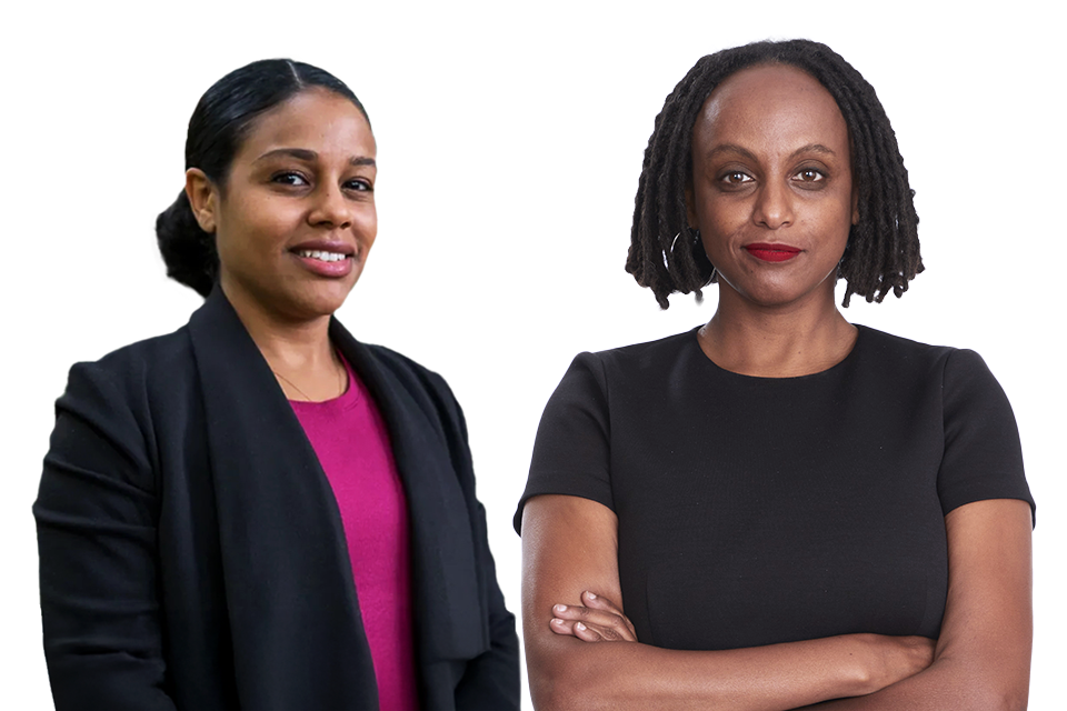 From left, Assistant Professor Brittany Fox Williams and Associate Professor Fetsum-Rahwa Haile