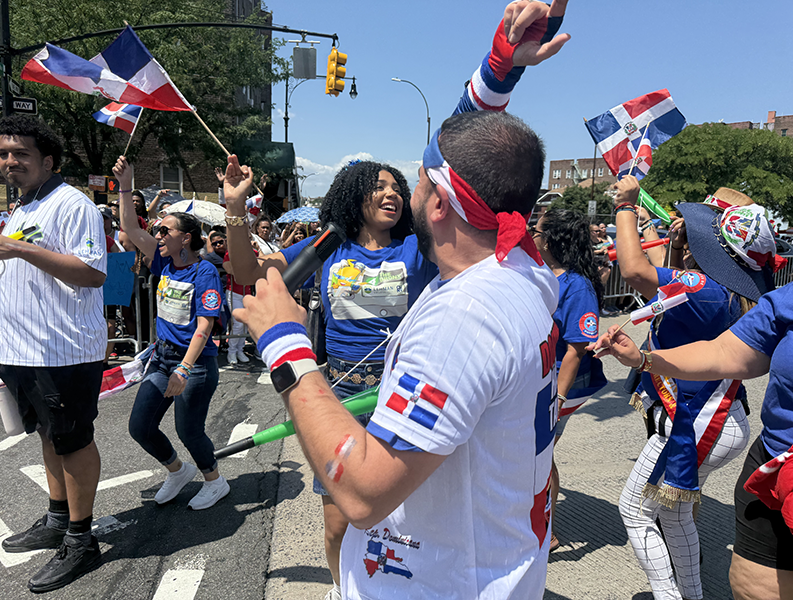 Dancing at the Bronx Dominican Parade