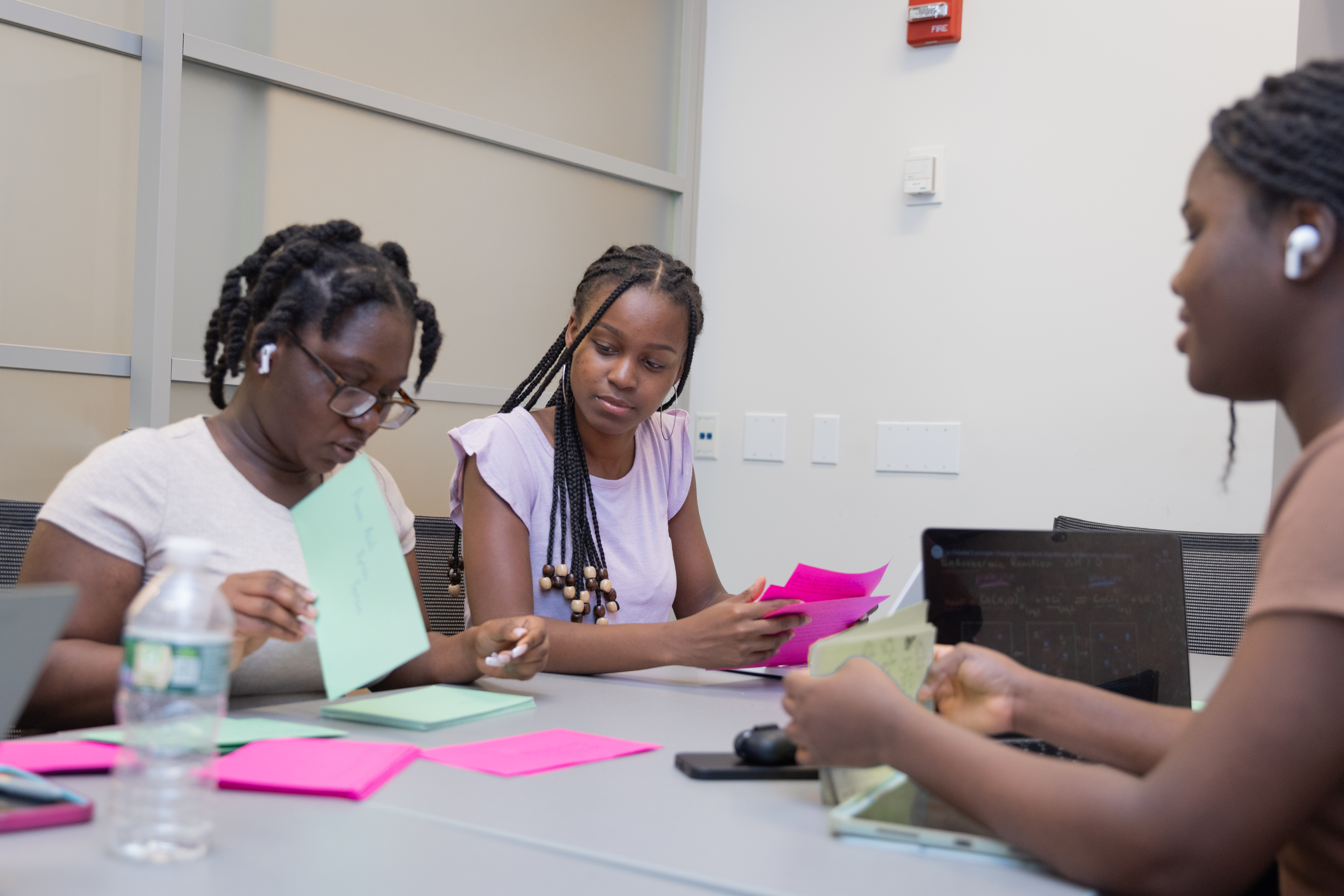 Students studying in a lab