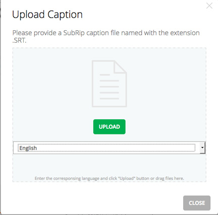 Upload edited SRT file (Caption file)