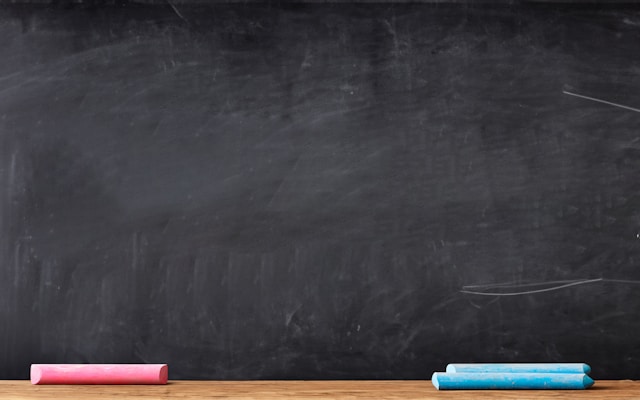 a blackboard with chalk
